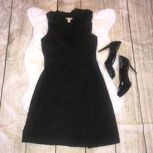 J. Crew • Ruffle Neck Little Black Dress